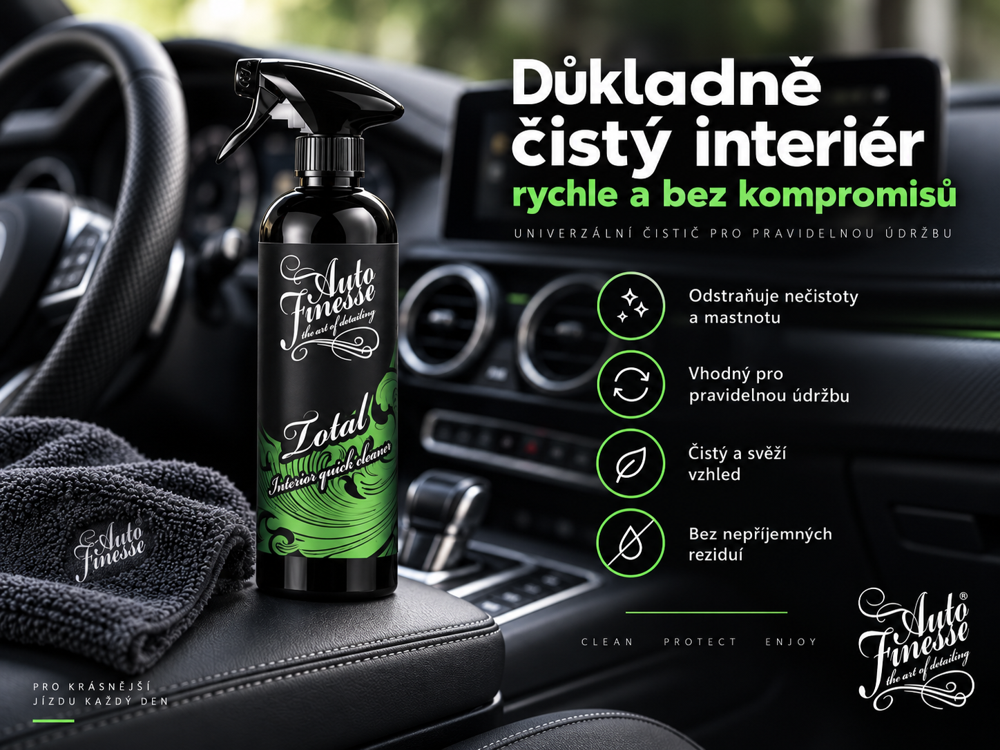 Auto Finesse Total Interior Cleaner 500 ml – univerzální čistič interiéru auta